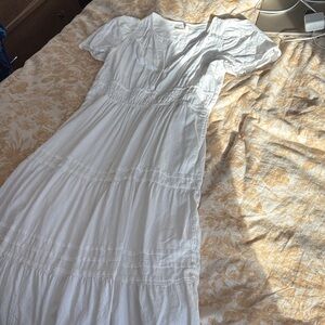 Anthropologie White Maxi Dress